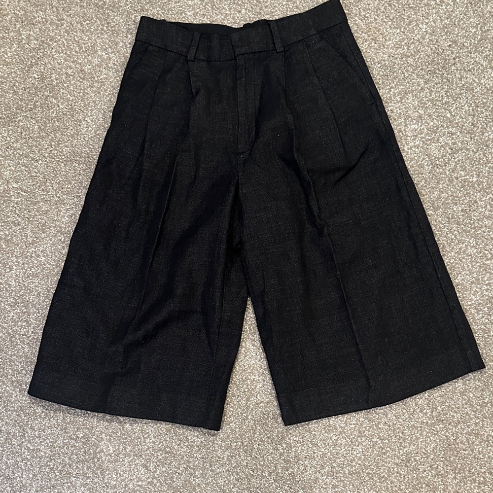 Banana Republic Linen/Wool Black Shorts-4